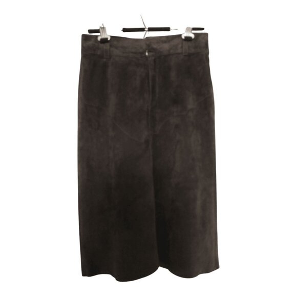 100% genuine brown suede skirt 38 with lining,  14,5" waist - Picture 12 of 14